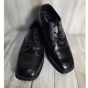 Sonoma Boys Black Square Toe Lace Up Dress Shoes Memory Foam  Size 6